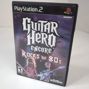 Guitar Hero Encore - Rocks The 80s (Sony PlayStation 2 PS2) - CASE + Manual Only